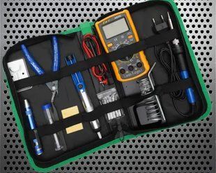 Набір для паяння в чохлі з мультиметром Soldering kit 00022777 фото