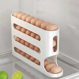 Компактний органайзер для яєць 4-шаровий автоматичний Plastic shelving AND XL-994 / Контейнер-лоток для яєць 00020494 фото
