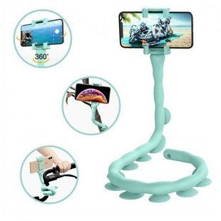 Гибкий держатель для телефона с присосками универсальный Cute Worm Lazy Holder. Цвет: голубой 00012535 фото