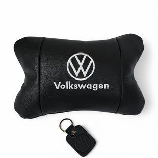 Шкіряна подушка на підголівник Volkswagen &ndash; ортопедична для авто 00016840 фото