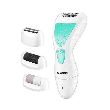 Епілятор Gemei GM-7006 4в1 - Професійний бездротовий епілятор бритва з насадками триммер + пемза 00014340 фото