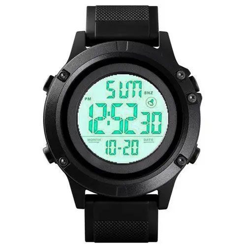 Часы наручные мужские SKMEI 1508BKWT BLACK, часы наручные электронные тактические. Цвет: черный 00022481 фото