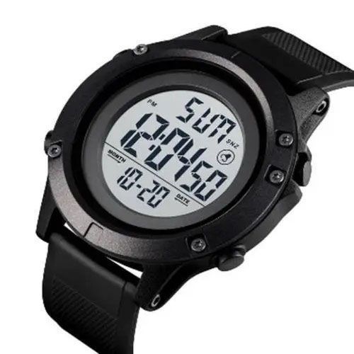 Часы наручные мужские SKMEI 1508BKWT BLACK, часы наручные электронные тактические. Цвет: черный 00022481 фото