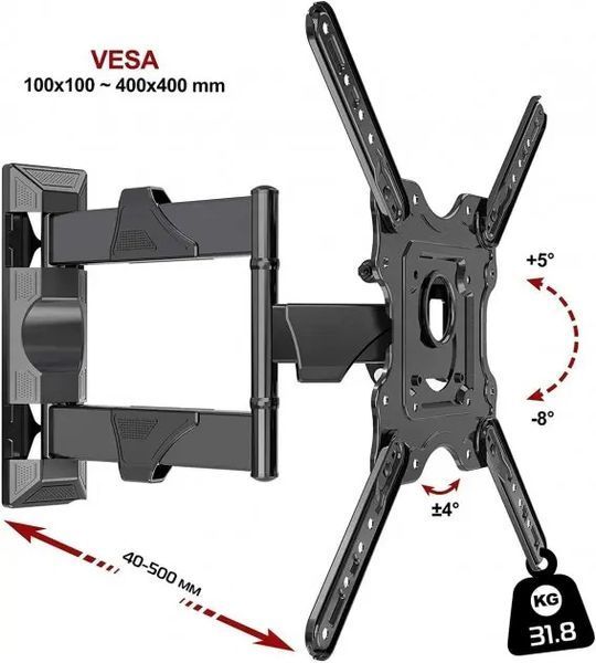 Настенное крепление для телевизора (кронштейн) V-Star S4 32-60" 00024467 фото