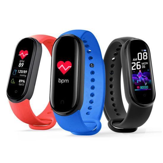 Фитнес браслет FitPro Smart Band M6 (смарт часы, пульсоксиметр, пульс). Цвет: синий 00022403 фото
