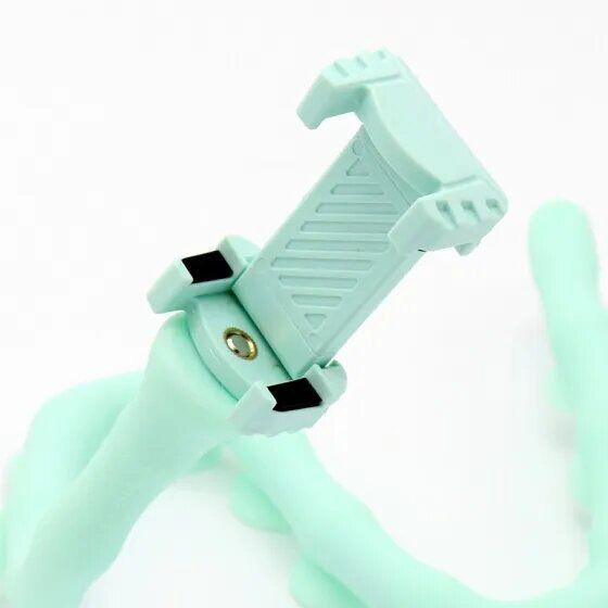 Гибкий держатель для телефона с присосками универсальный Cute Worm Lazy Holder. Цвет: голубой 00012535 фото