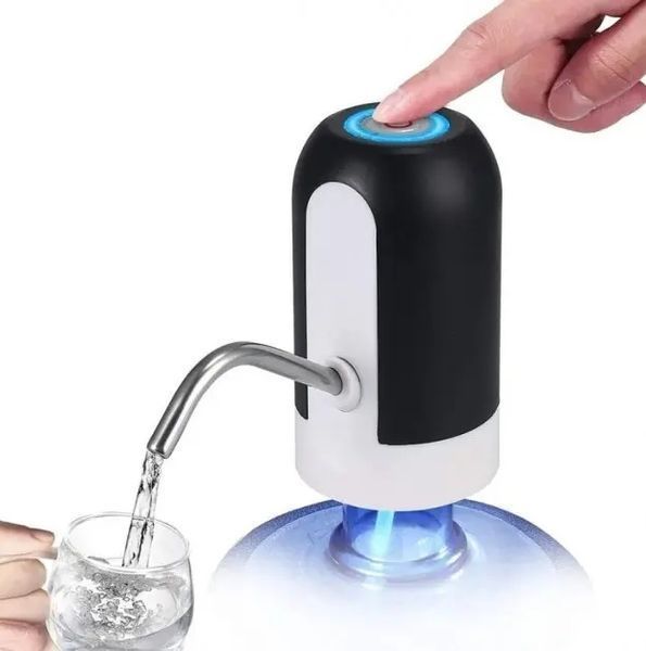 Електрична помпа для бутильованої води Automatic water dispenser з підсвічуванням на сулію 19 л Чорний 00021785 фото