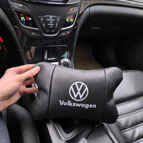 Шкіряна подушка на підголівник Volkswagen &ndash; ортопедична для авто 00016840 фото