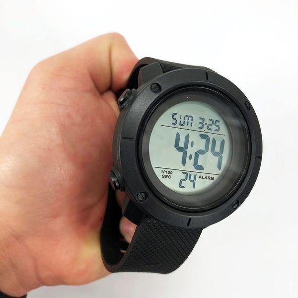 Часы наручные мужские SKMEI 1508BKWT BLACK, часы наручные электронные тактические. Цвет: черный 00022481 фото