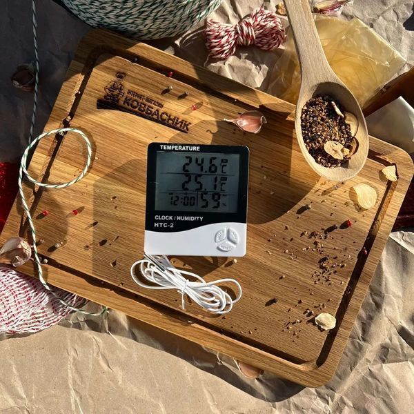 Гігрометр, вимірювач вологості та температури HTC-2 з додатковим датчиком 00022370 фото