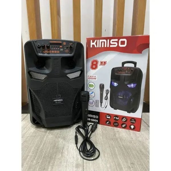 Легкая и функциональная колонка-чемодан Kimiso QS-5805 с микрофоном (USB/BT/FM). 00018014 фото