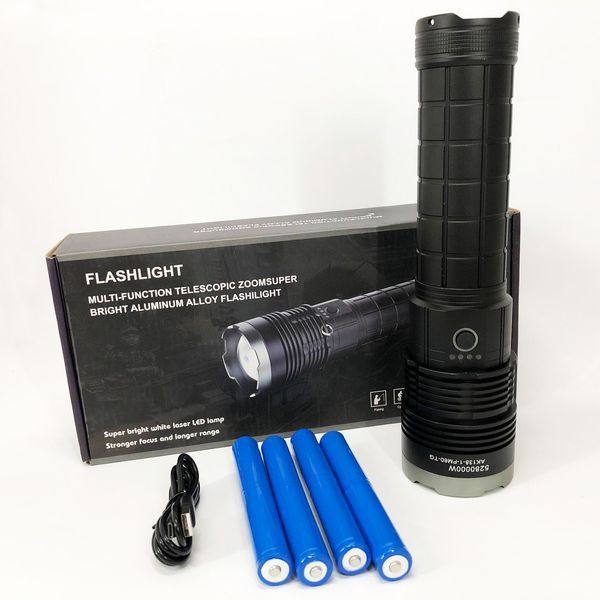 Фонарь ручной модели Police AK138-1 WHITE LASER LED PM60-TG 8х18650, USB-зарядка, Power Bank, зум 00022938 фото