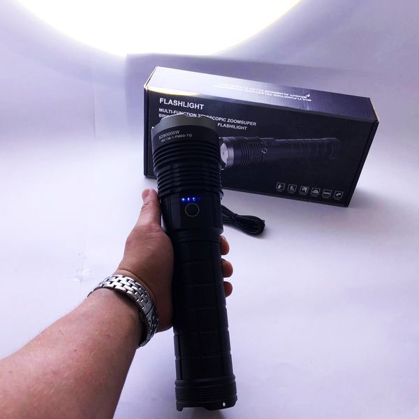 Фонарь ручной модели Police AK138-1 WHITE LASER LED PM60-TG 8х18650, USB-зарядка, Power Bank, зум 00022938 фото