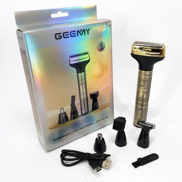 Чоловічий набір Geemy GM-3158, Тример бездротової, Машинка чоловіча для гоління, Тример бритва для бороди. 00015287 фото