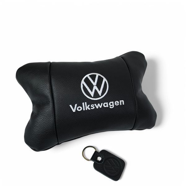 Шкіряна подушка на підголівник Volkswagen &ndash; ортопедична для авто 00016840 фото