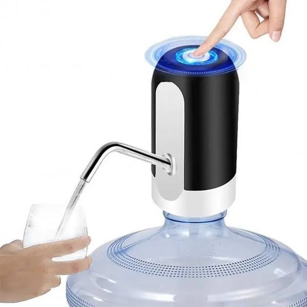 Електрична помпа для бутильованої води Automatic water dispenser з підсвічуванням на сулію 19 л Чорний 00021785 фото