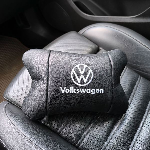 Шкіряна подушка на підголівник Volkswagen &ndash; ортопедична для авто 00016840 фото
