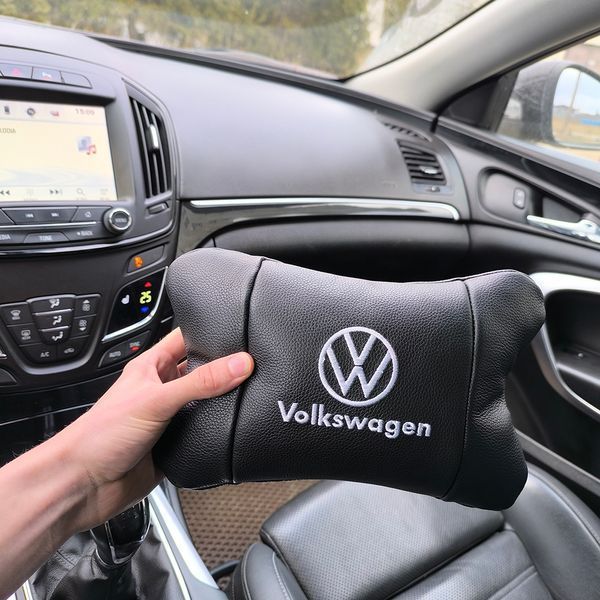 Шкіряна подушка на підголівник Volkswagen &ndash; ортопедична для авто 00016840 фото