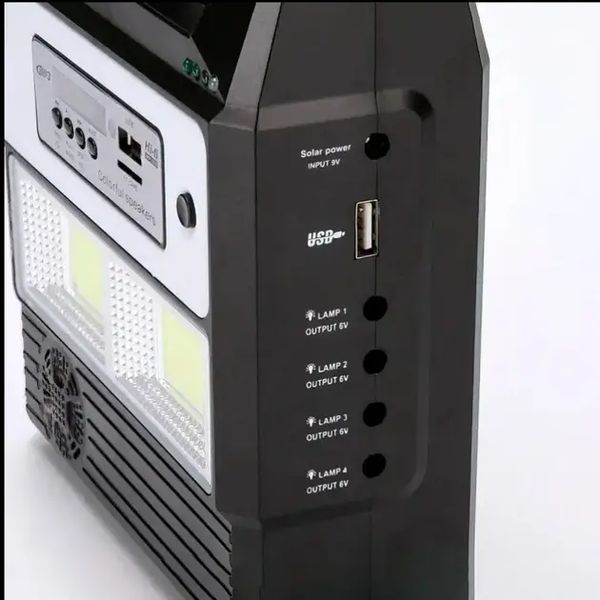 Портативная станция GDLight GD8216 Bluetooth/Power Bank на солнечной батарее с фонарем + 3 лампы 00023272 фото