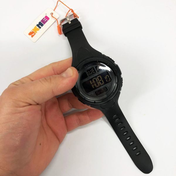 Часы наручные мужские SKMEI 1656BK BLACK, водостойкие тактические часы. Цвет: черный 00022049 фото