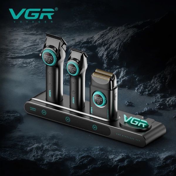 Профессиональный набор для барберов VGR Stepless Pro 3 in 1 BLACK 00015356 фото