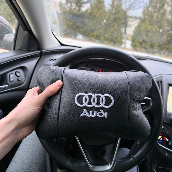 Шкіряна подушка на підголівник Volkswagen &ndash; ортопедична для авто 00016840 фото