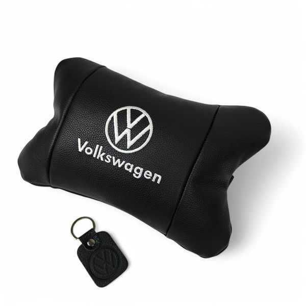 Шкіряна подушка на підголівник Volkswagen &ndash; ортопедична для авто 00016840 фото
