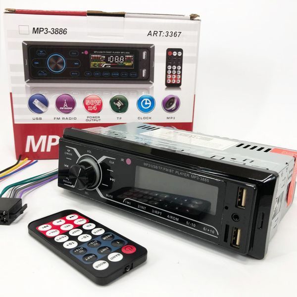 Автомобільна магнітола MP3-3885 ISO 1DIN із сенсорним дисплеєм, Бюджетна автомагнітола 1 din 00016823 фото