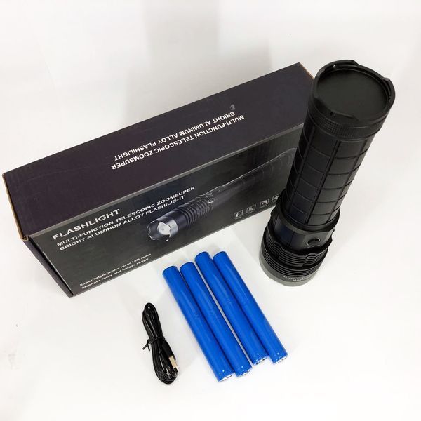 Фонарь ручной модели Police AK138-1 WHITE LASER LED PM60-TG 8х18650, USB-зарядка, Power Bank, зум 00022938 фото