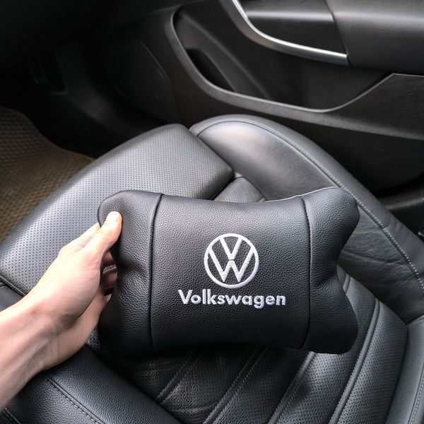 Шкіряна подушка на підголівник Volkswagen &ndash; ортопедична для авто 00016840 фото