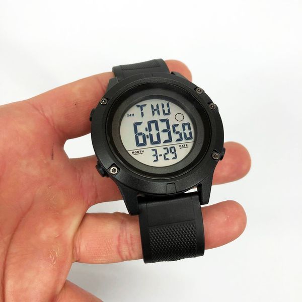 Часы наручные мужские SKMEI 1508BKWT BLACK, часы наручные электронные тактические. Цвет: черный 00022481 фото