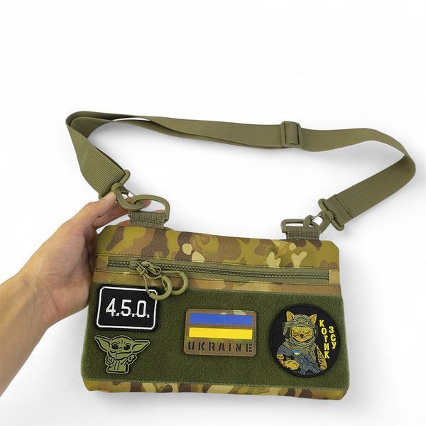 Молодіжна тактична сумка для патчів на плече з 4 кишенями multicam 00018399 фото
