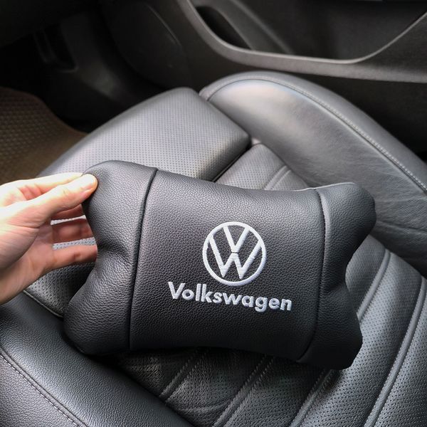 Шкіряна подушка на підголівник Volkswagen &ndash; ортопедична для авто 00016840 фото