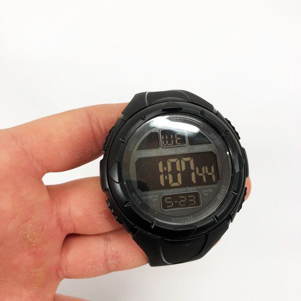 Часы наручные мужские SKMEI 1656BK BLACK, водостойкие тактические часы. Цвет: черный 00022049 фото