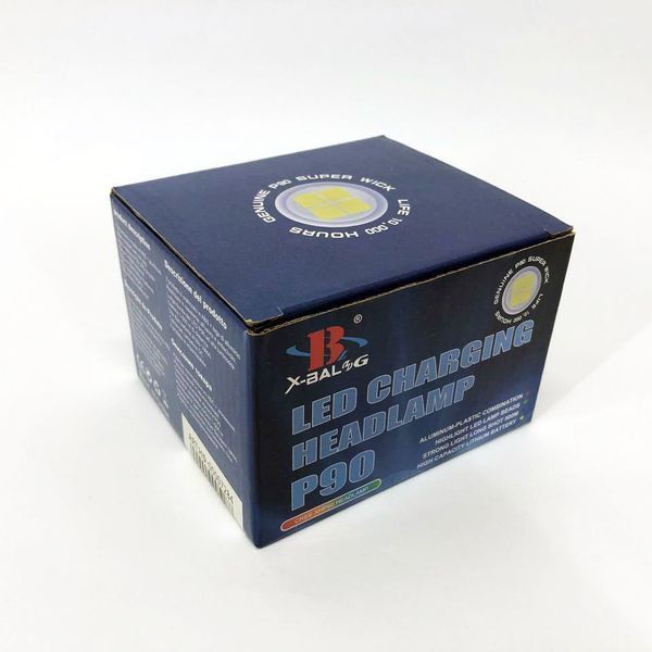 Налобный фонарь X-Balog BL-T09B-P90, мощный тактический фонарь на голову, водонепроницаемый 00022904 фото