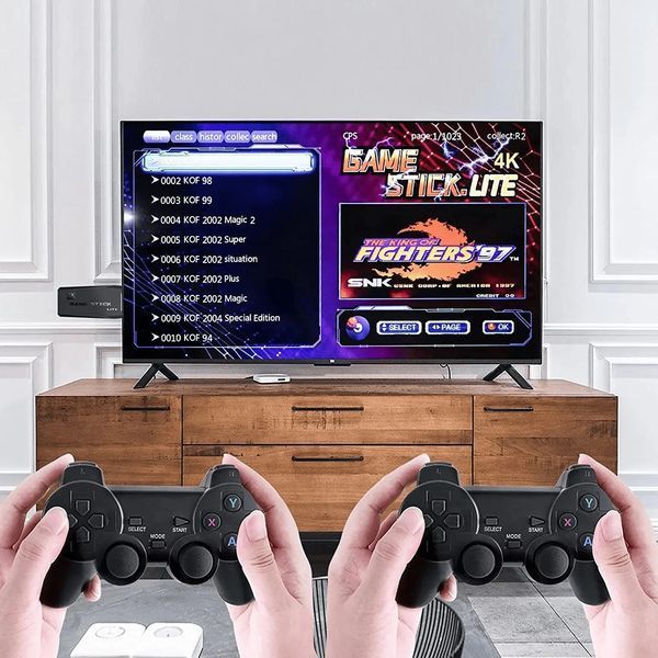 Игровая ТВ-приставка M8 mini 4K на Android TV с встроенным эмулятором ретро-игр и джойстиками 00024410 фото
