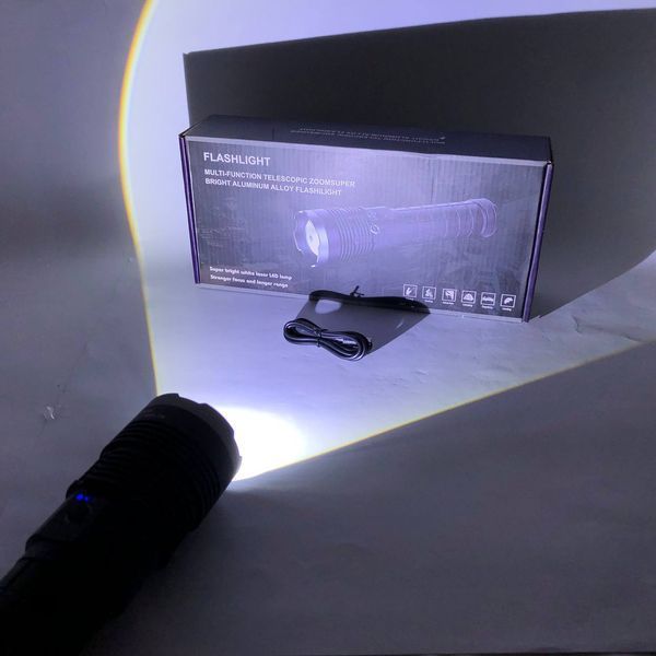 Фонарь ручной модели Police AK138-1 WHITE LASER LED PM60-TG 8х18650, USB-зарядка, Power Bank, зум 00022938 фото