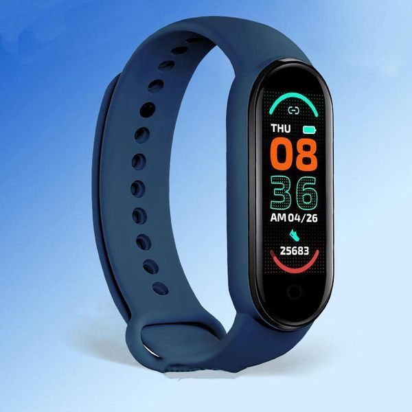 Фитнес браслет FitPro Smart Band M6 (смарт часы, пульсоксиметр, пульс). Цвет: синий 00022403 фото