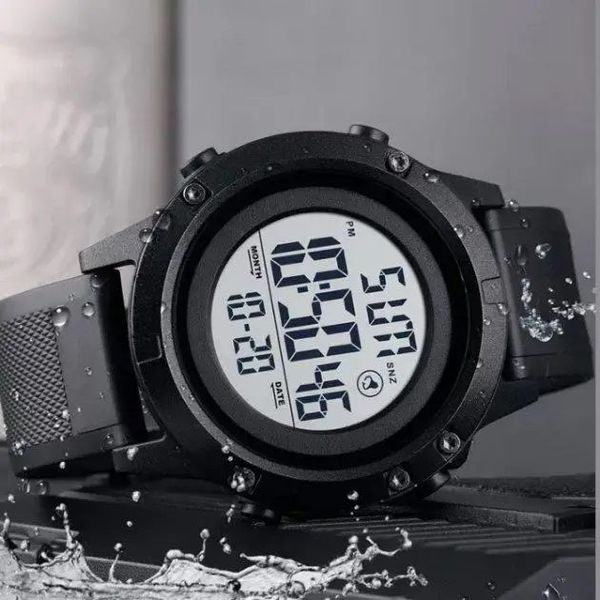 Часы наручные мужские SKMEI 1508BKWT BLACK, часы наручные электронные тактические. Цвет: черный 00022481 фото
