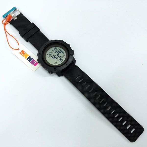 Часы наручные мужские SKMEI 1508BKWT BLACK, часы наручные электронные тактические. Цвет: черный 00022481 фото