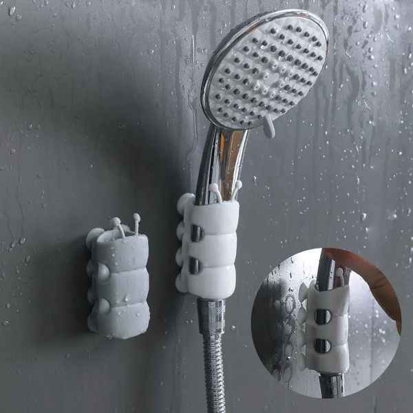 Держатель для душа SHOWER SUCKER Силиконовый переносной кронштейн - настенный для душевой насадки на различные поверхности, Белый 00013756 фото