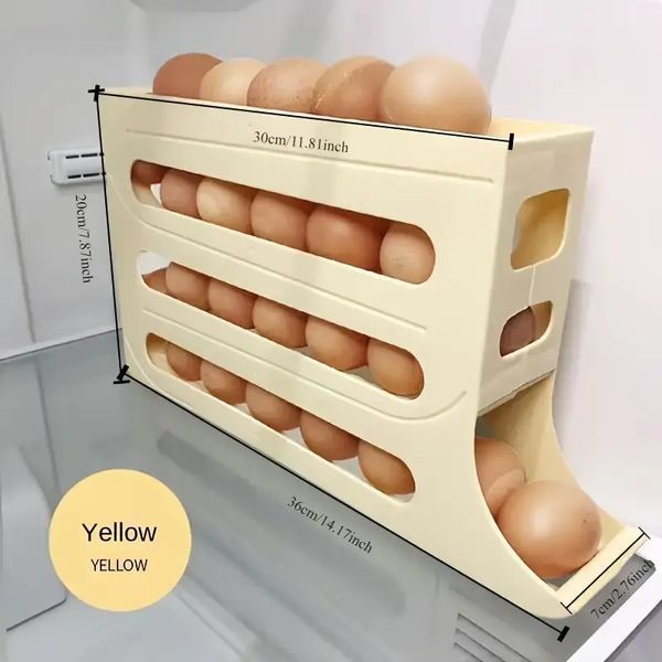 Компактний органайзер для яєць 4-шаровий автоматичний Plastic shelving AND XL-994 / Контейнер-лоток для яєць 00020494 фото