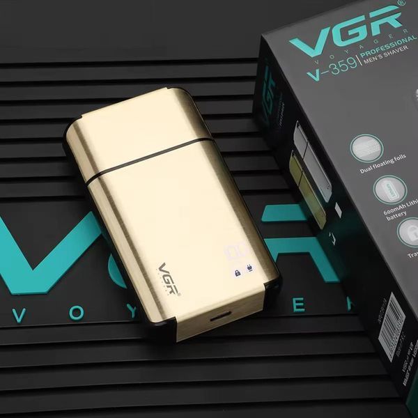 Электробритва VGR V-359 gold шейвер для влажного и сухого бритья, машинка мужская для бритья 00015125 фото