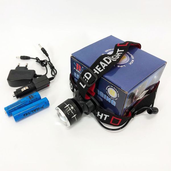 Налобный фонарь X-Balog BL-T09B-P90, мощный тактический фонарь на голову, водонепроницаемый 00022904 фото