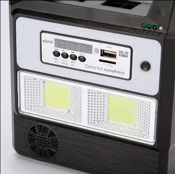 Портативная станция GDLight GD8216 Bluetooth/Power Bank на солнечной батарее с фонарем + 3 лампы 00023272 фото