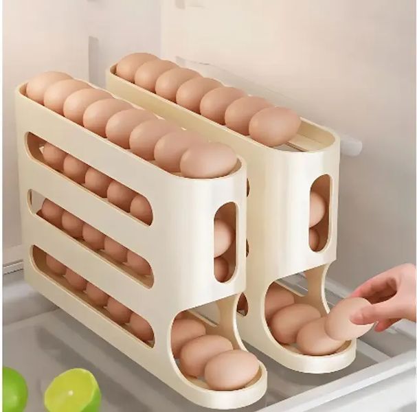 Компактний органайзер для яєць 4-шаровий автоматичний Plastic shelving AND XL-994 / Контейнер-лоток для яєць 00020494 фото