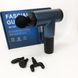 Аккумуляторный массажер fascial gun kh-320 портативный ручной ударный мышечный пистолет 4 насадки синий 00015511 фото 14