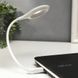 Гнучка USB лампа з голосовим керуванням із зарядкою від Power bank біла / Світлодіодний ліхтар LK-50 00023167 фото 4