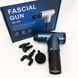 Аккумуляторный массажер fascial gun kh-320 портативный ручной ударный мышечный пистолет 4 насадки синий 00015511 фото 9