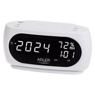 Настольные часы-будильник Adler AD 1186 White 00013645 фото